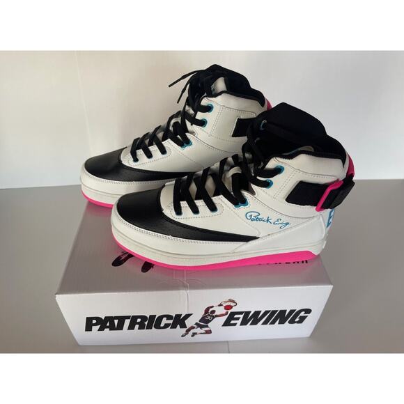 Patrick Ewing 33 Orion Strap White/Neon Womens Size 9 New In Box - Picture 2 of 13